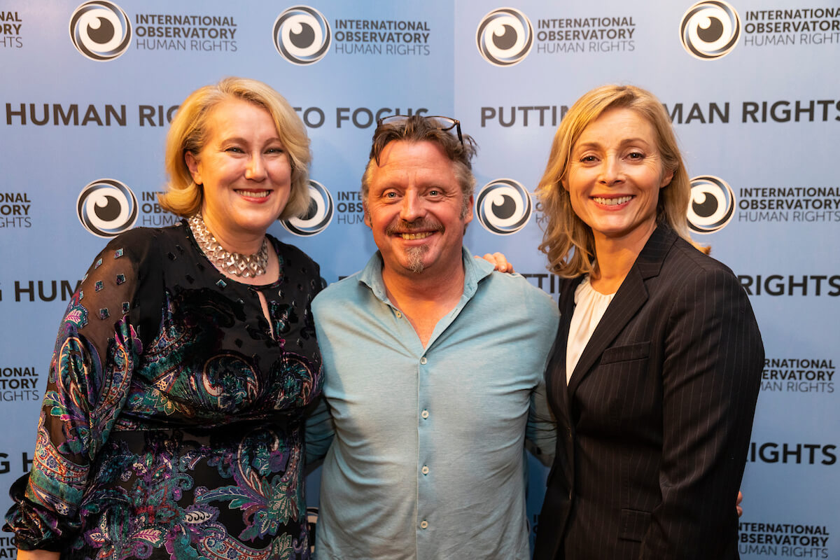 Charley Boorman with Trish Lynch and Valerie Peay